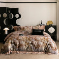 Vintage purple floral 1000tc egyptian cotton bedding set bedroom