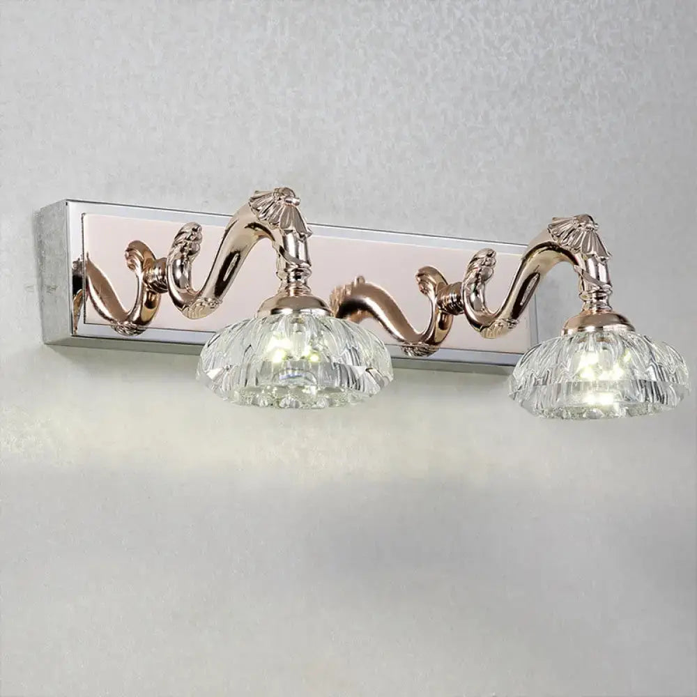 Vintage silver crystal wall lamp bathroom vanity light 110v-120v
