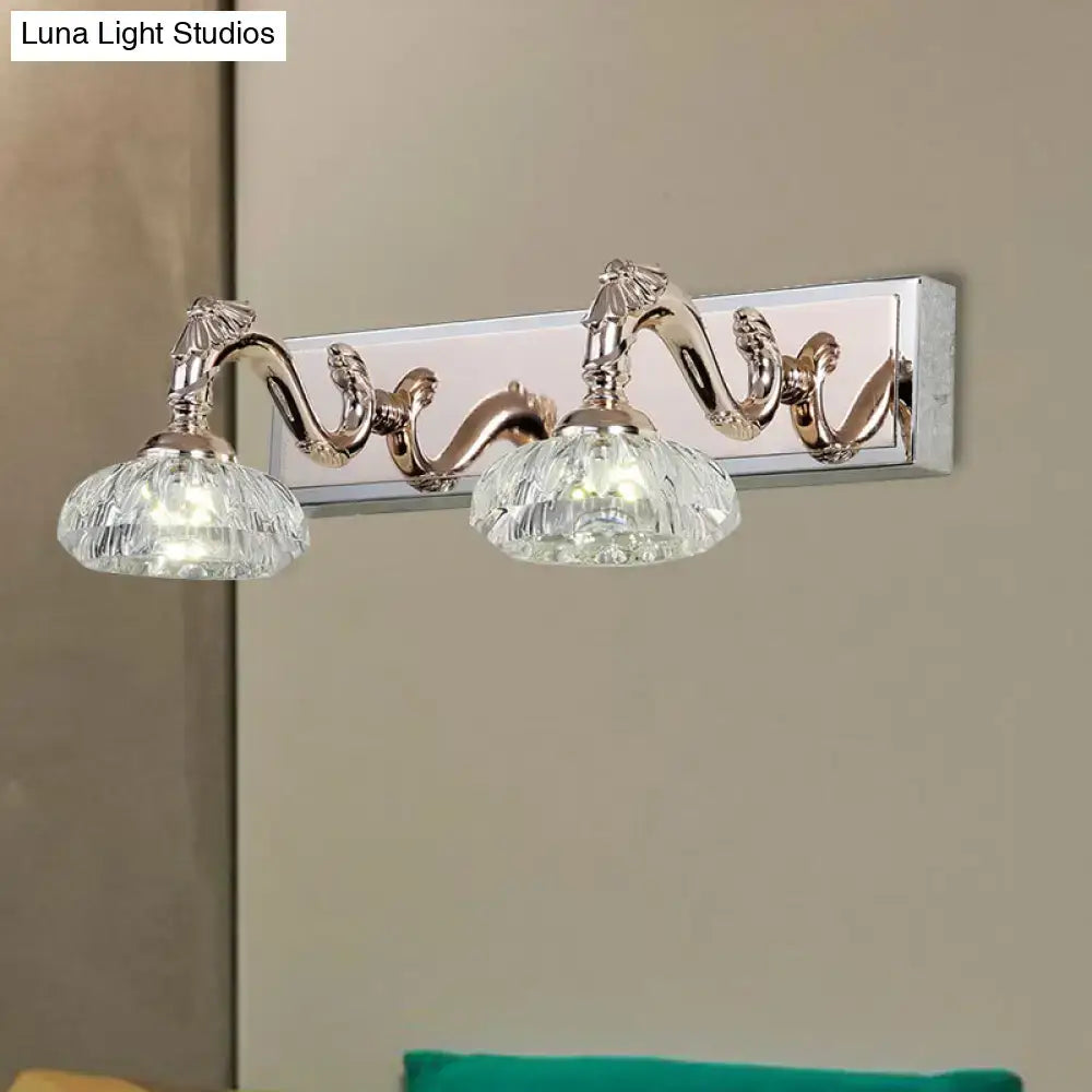Vintage silver crystal wall lamp bathroom vanity light 110v-120v