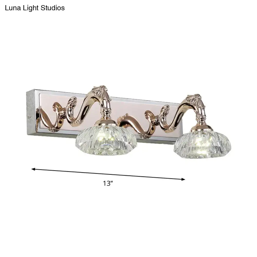 Vintage silver crystal wall lamp bathroom vanity light 110v-120v