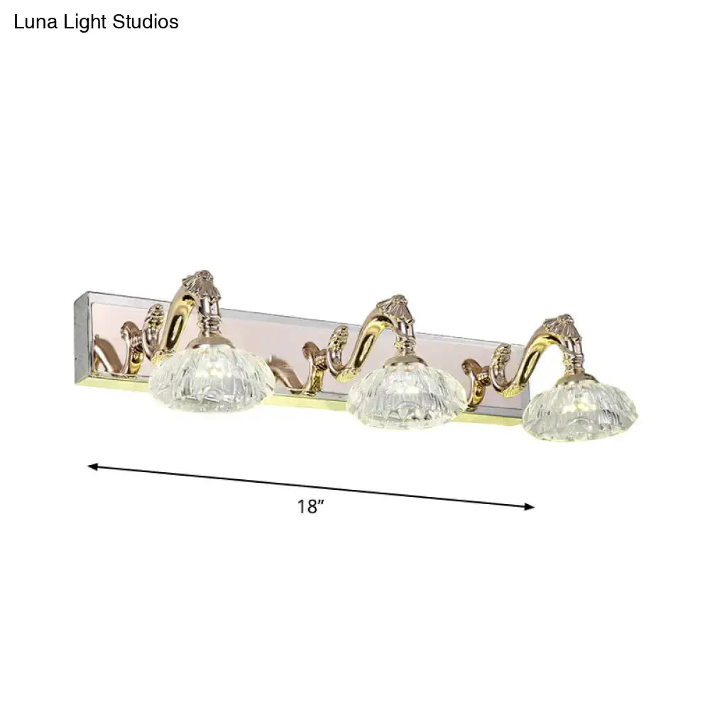 Vintage silver crystal wall lamp bathroom vanity light 110v-120v