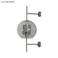 Vintage silver & gold clear glass sconce light – bedroom wall fixture