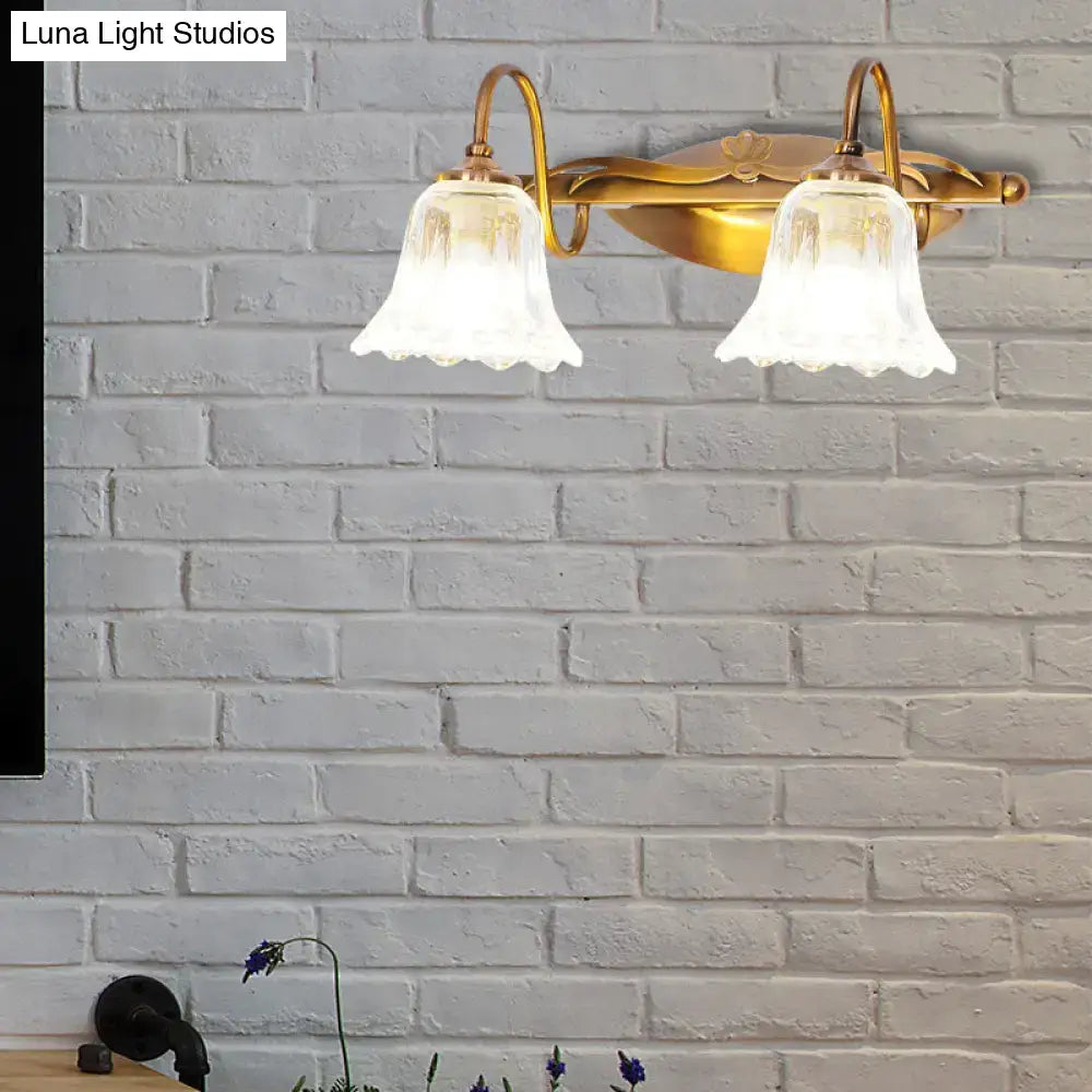 Vintage style antique brass wall light – bathroom vanity lamp