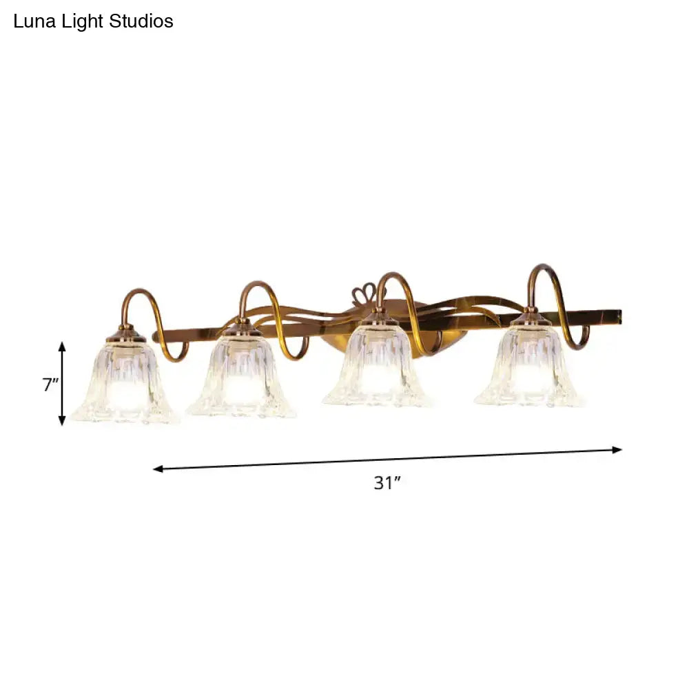 Vintage style antique brass wall light – bathroom vanity lamp