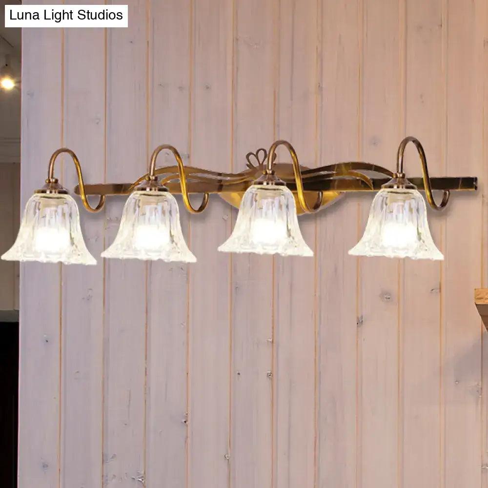 Vintage style antique brass wall light – bathroom vanity lamp