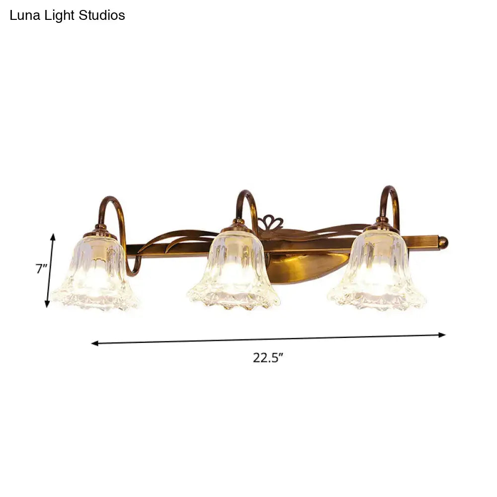 Vintage style antique brass wall light – bathroom vanity lamp