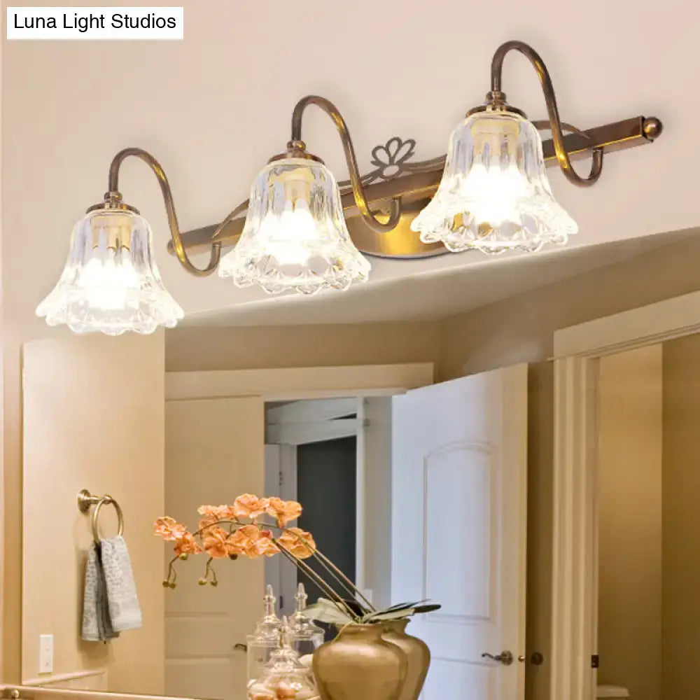 Vintage style antique brass wall light – bathroom vanity lamp