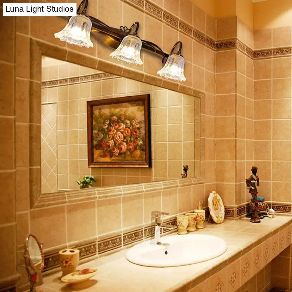 Vintage style antique brass wall light – bathroom vanity lamp