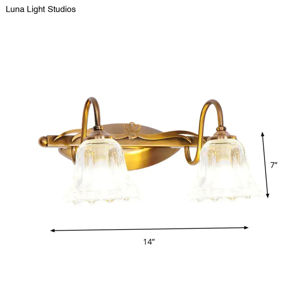 Vintage style antique brass wall light – bathroom vanity lamp