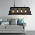 Vintage style black mesh cage dining room ceiling light