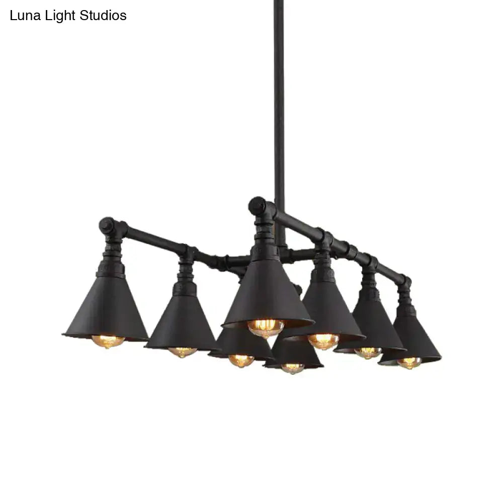 Vintage style black metal island chandelier kitchen 110v-120v light