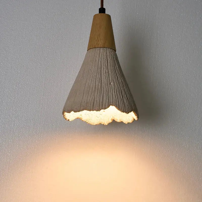 Vintage white cement led pendant lamp for dining room