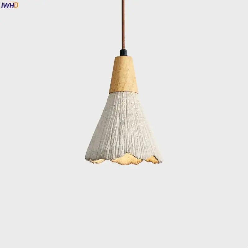 Vintage white cement led pendant lamp for dining room