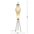 Wabi-sabi cream paper tripod floor lamp living room art decor