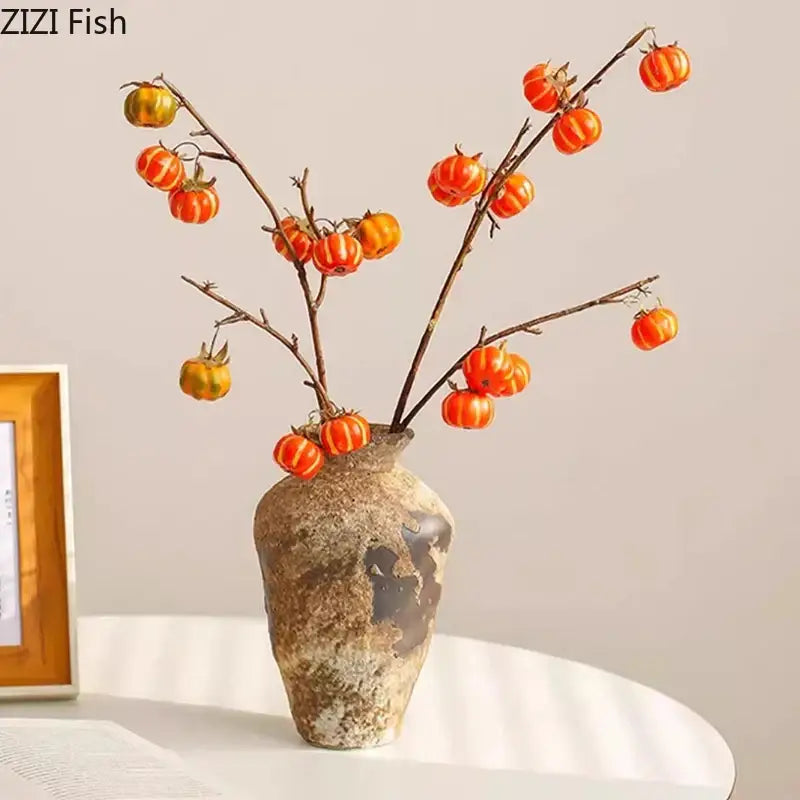 Wabi-sabi rustic brown decorbites ceramic vase living room decor