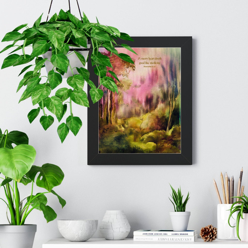 Wall Decor Giclee Poster Art Print - a Merry Heart Doeth Good - Inspired Artwork
