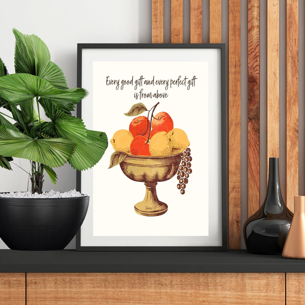 Wall Decor Giclee Poster Art Print - Every Good Gift and Every Perfect Gift Art