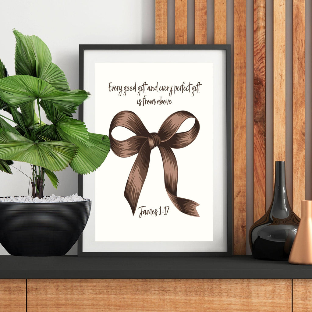 Wall Decor Giclee Poster Art Print - Every Good Gift and Every Perfect Gift Art