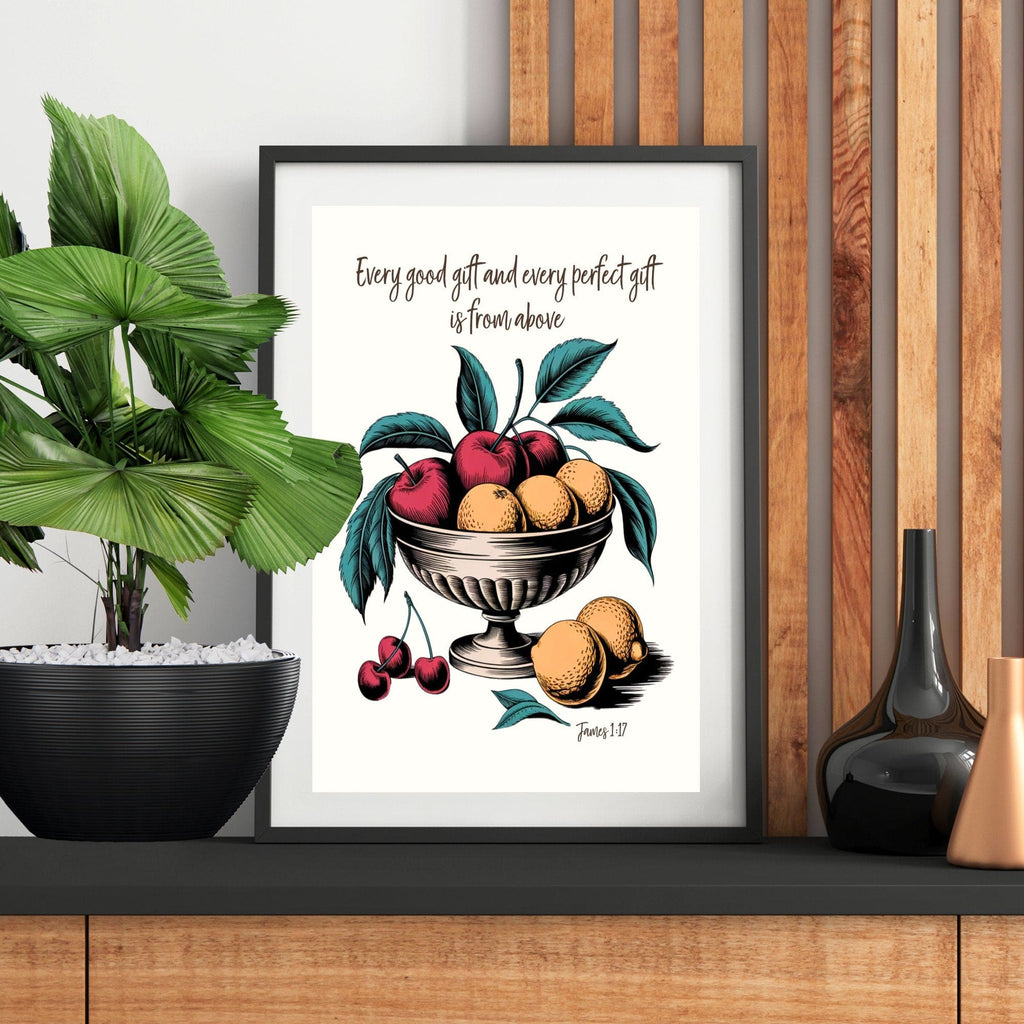 Wall Decor Giclee Poster Art Print - Every Good Gift and Every Perfect Gift Art