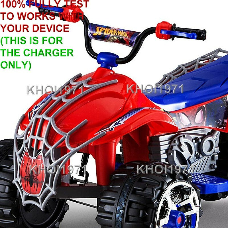 12V AC Wall Charger Adapter for Kid Trax Spiderman Power ATV Ride-On KT1301I