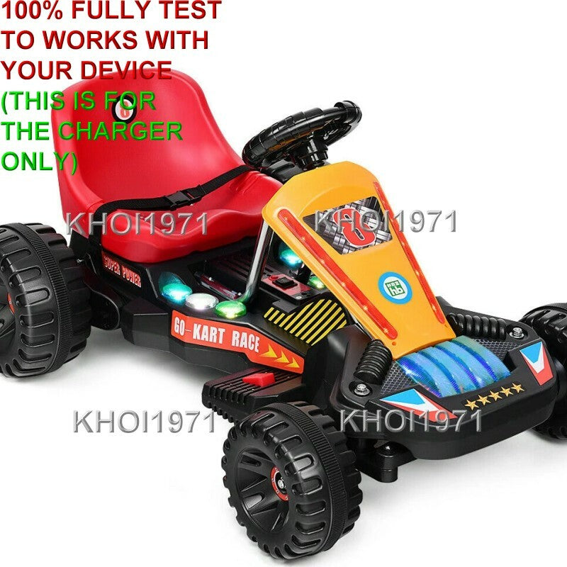 AC Charger Adapter for 6V Battery Ride-On Go-Kart with 4 Wheels