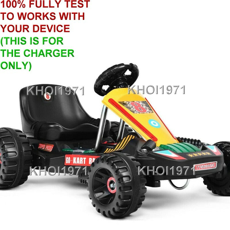 AC Charger Adapter for 6V Battery Ride-On Go-Kart with 4 Wheels