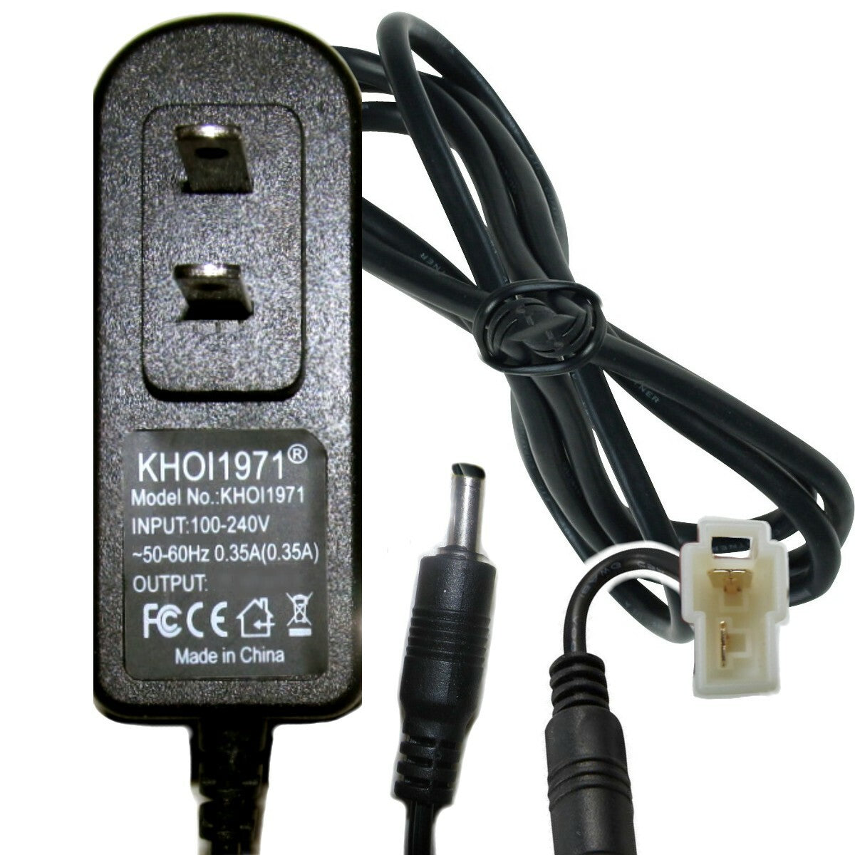 Yellow AC Wall Charger Adapter for Kid Motorz Construction Patrol Ride-On Truck Model 1158