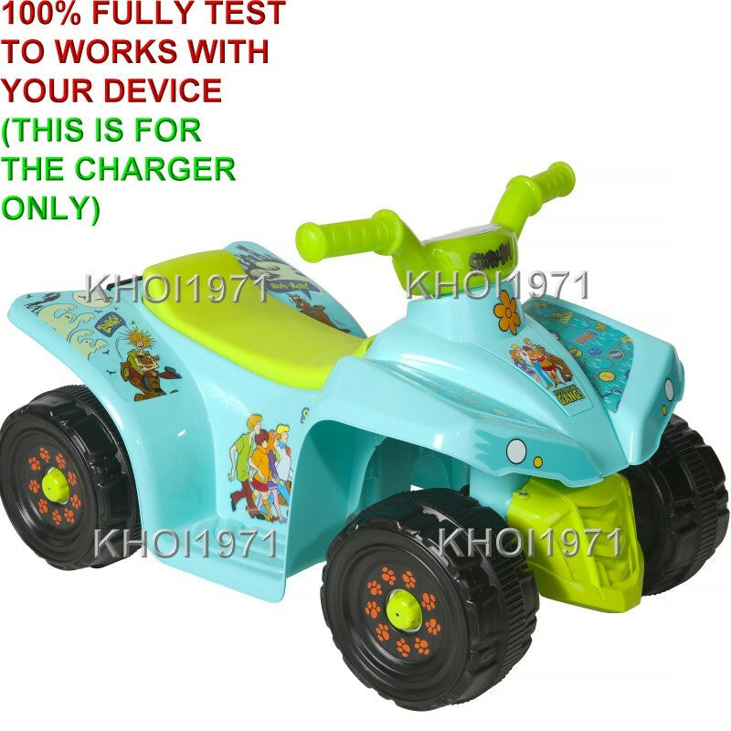 AC Charger Adapter for 6V Battery Dynacraft Scooby Doo Quad Ride-On