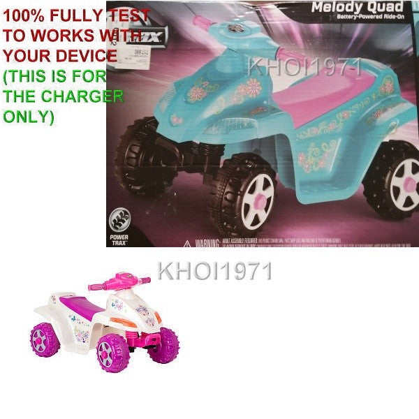6-Volt AC Wall Charger Adapter for Kid Trax Melody Toddler Quad Ride-On KT1014TG