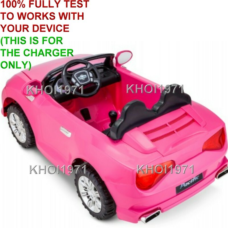 12V AC Wall Charger Adapter for Kidtrax KT1343WM Cool Car Convertible Ride-On