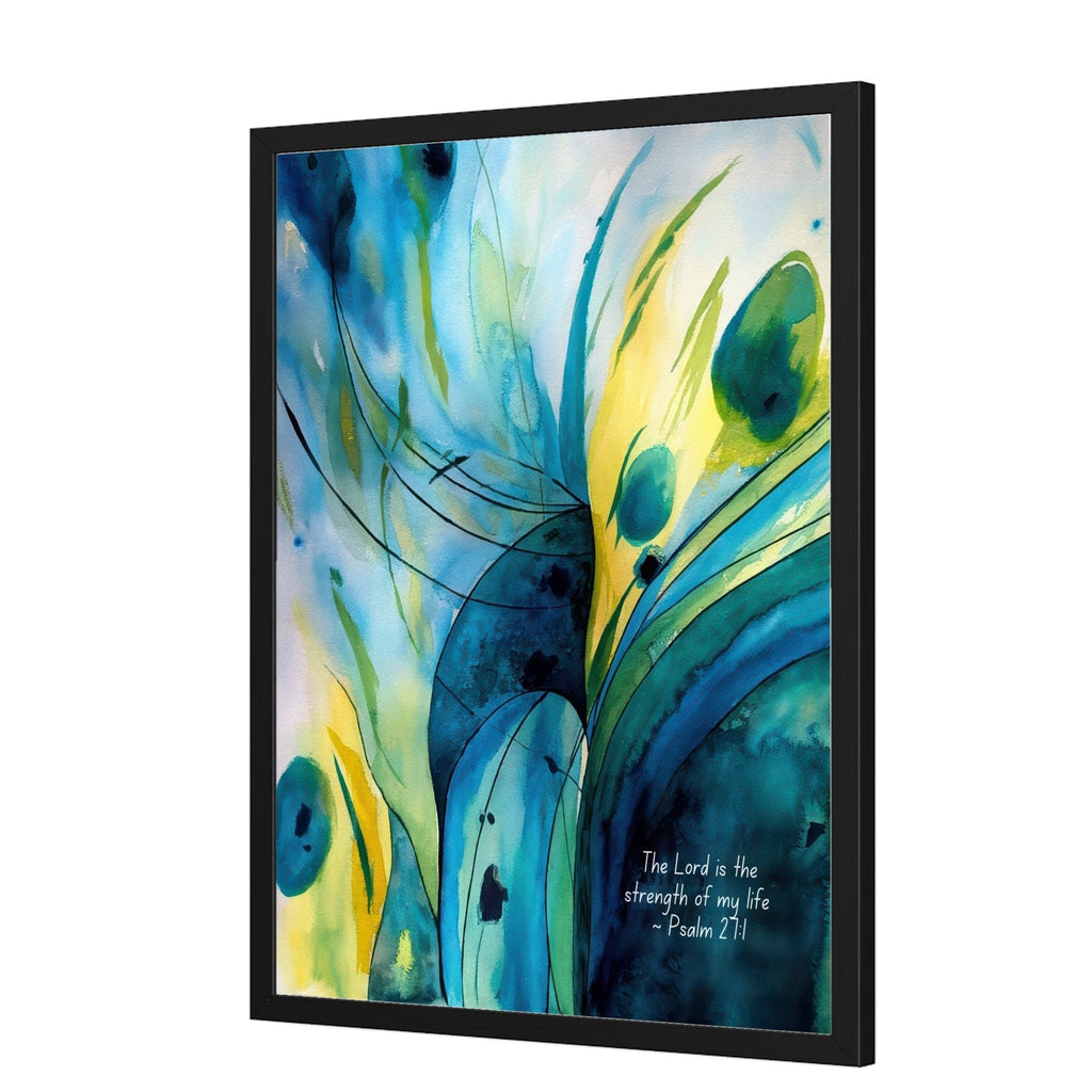 Wall Decor - Giclee Poster Art Print - Inspiration Art Print Psalm 27:1