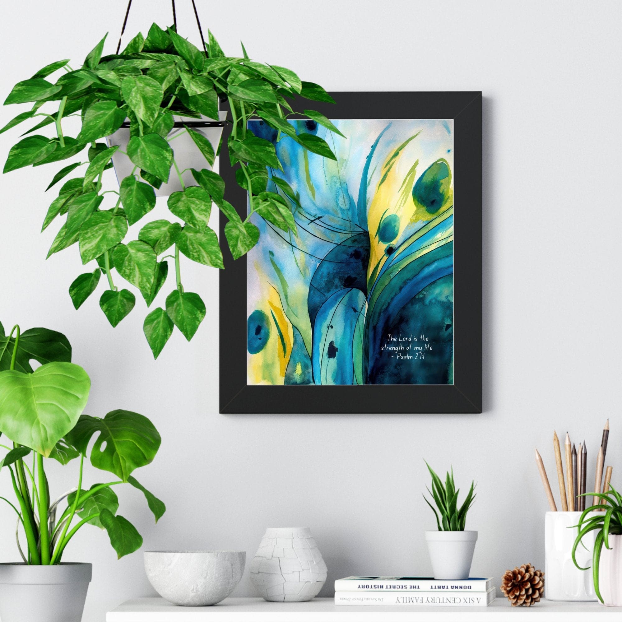 Wall Decor - Giclee Poster Art Print - Inspiration Art Print Psalm 27:1