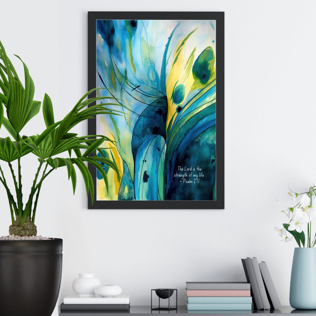 Wall Decor - Giclee Poster Art Print - Inspiration Art Print Psalm 27:1
