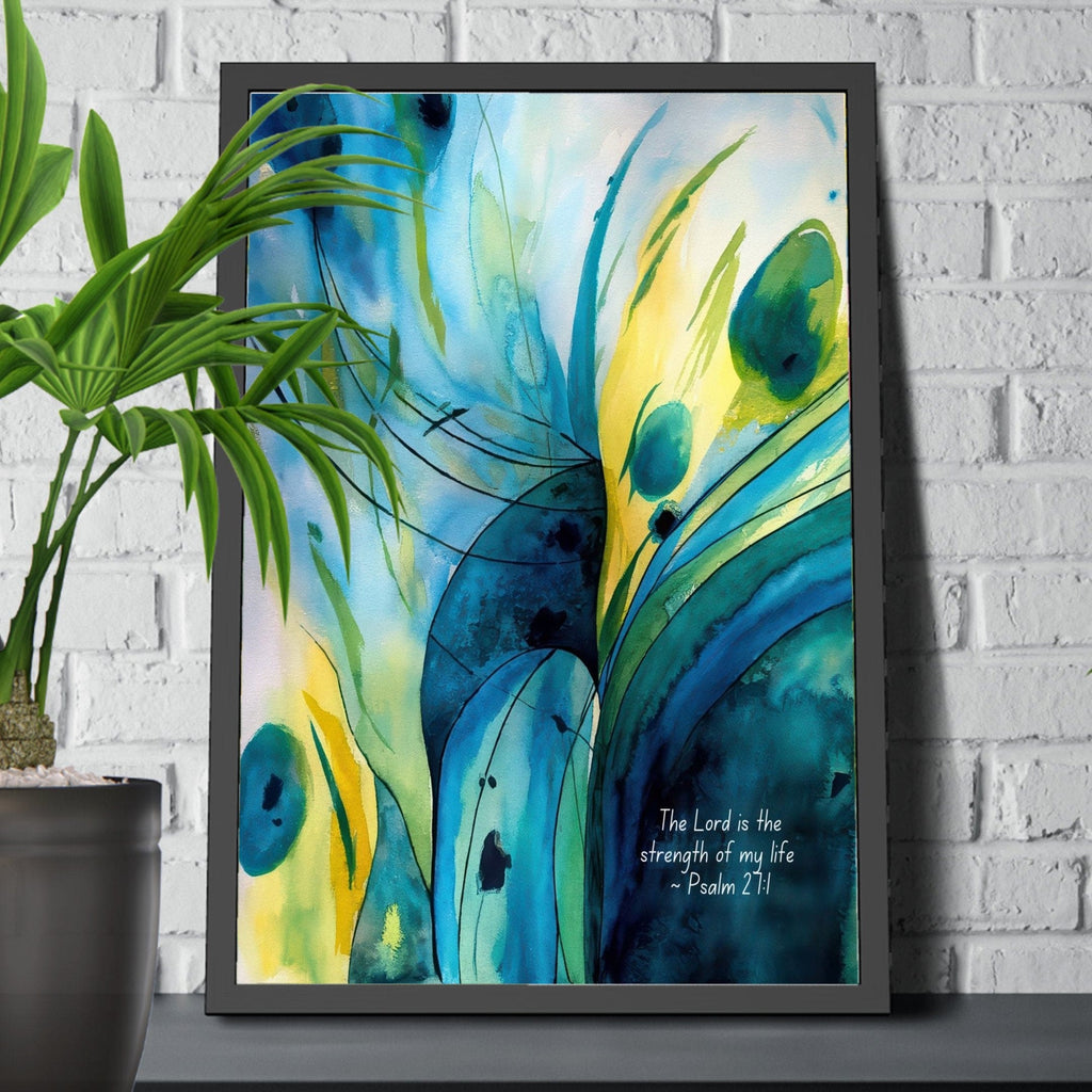 Wall Decor - Giclee Poster Art Print - Inspiration Art Print Psalm 27:1