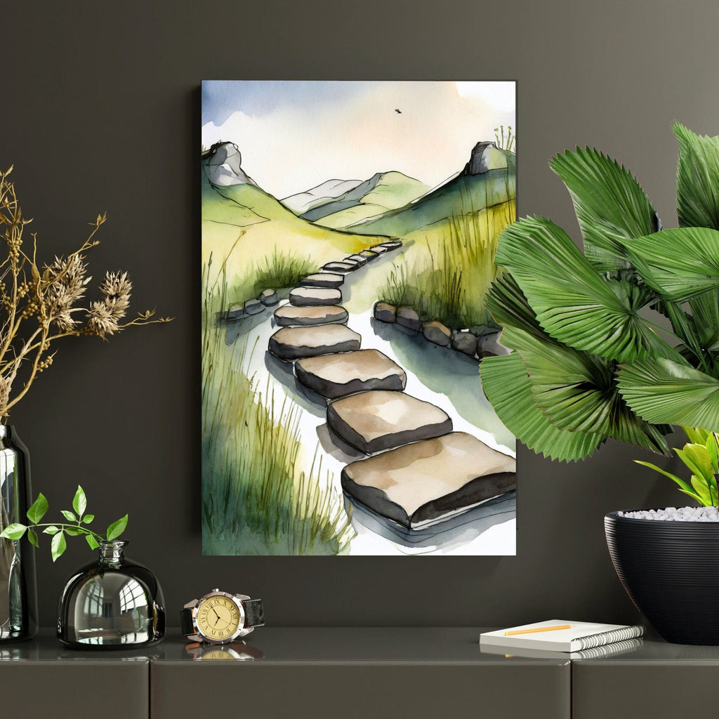 Wall Decor Giclee Poster Art Print - Stepping Stones Nature Inspiration
