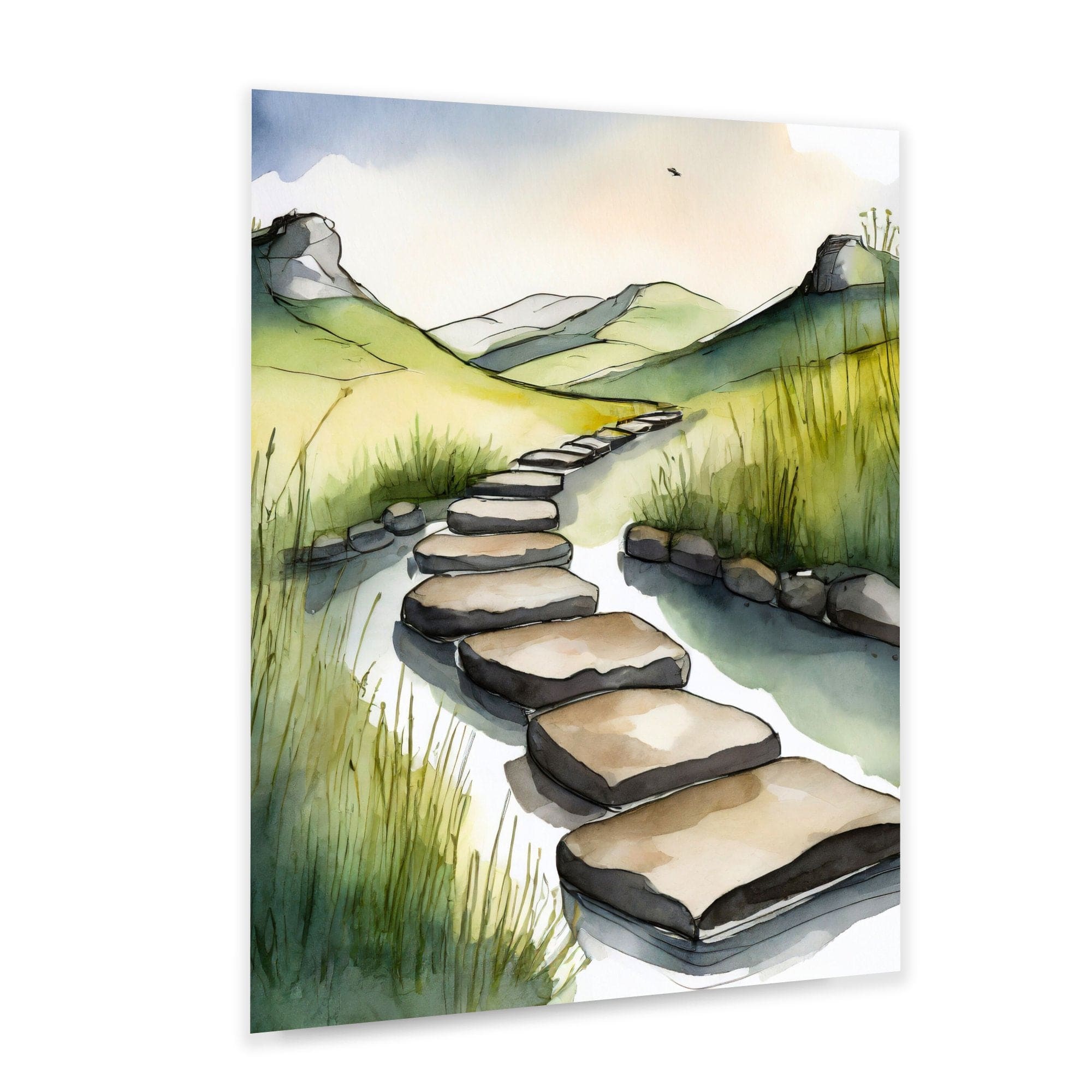 Wall Decor Giclee Poster Art Print - Stepping Stones Nature Inspiration