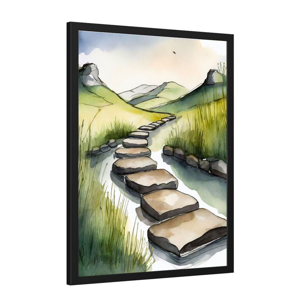 Wall Decor Giclee Poster Art Print - Stepping Stones Nature Inspiration