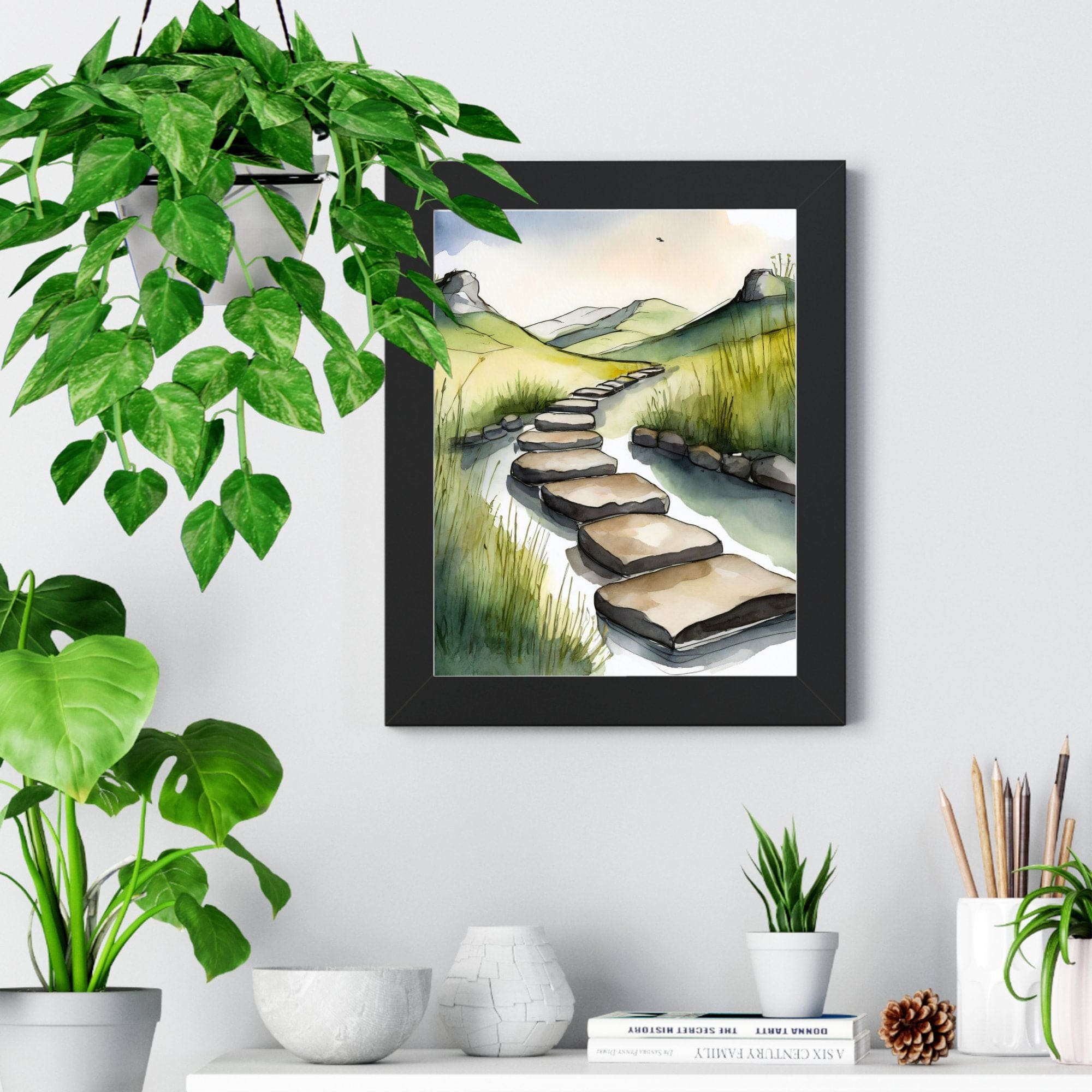 Wall Decor Giclee Poster Art Print - Stepping Stones Nature Inspiration