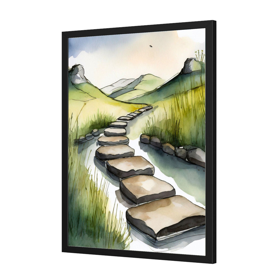 Wall Decor Giclee Poster Art Print - Stepping Stones Nature Inspiration