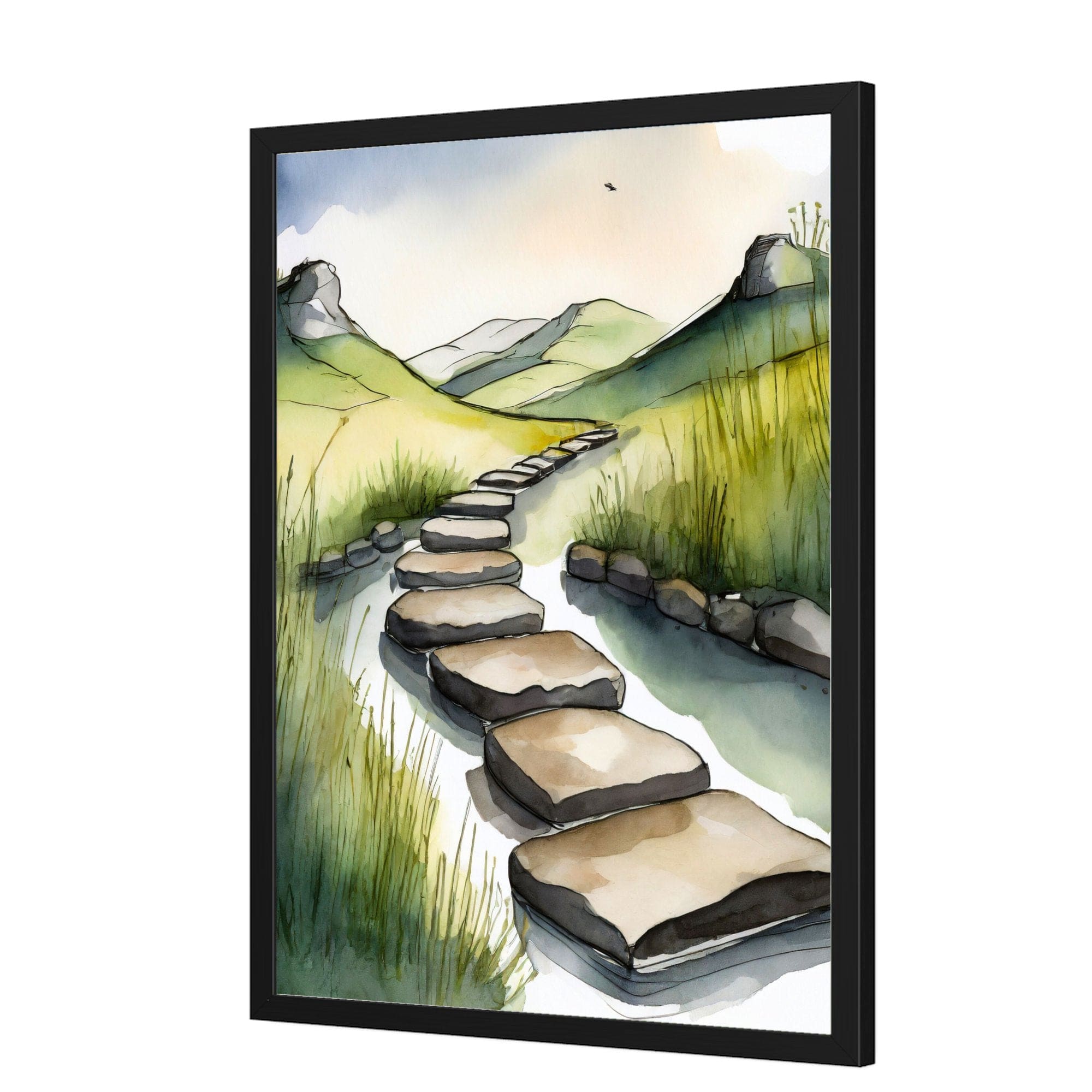 Wall Decor Giclee Poster Art Print - Stepping Stones Nature Inspiration