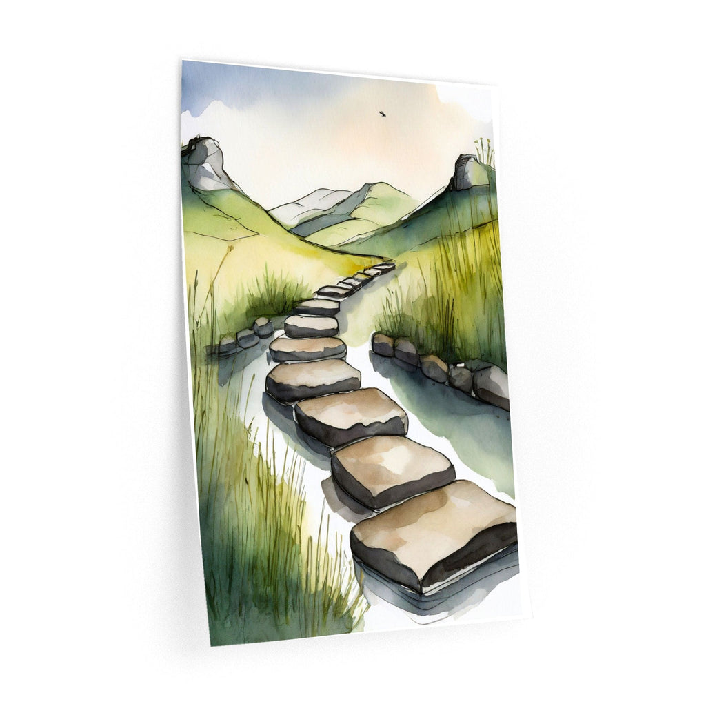 Wall Decor Giclee Poster Art Print - Stepping Stones Nature Inspiration