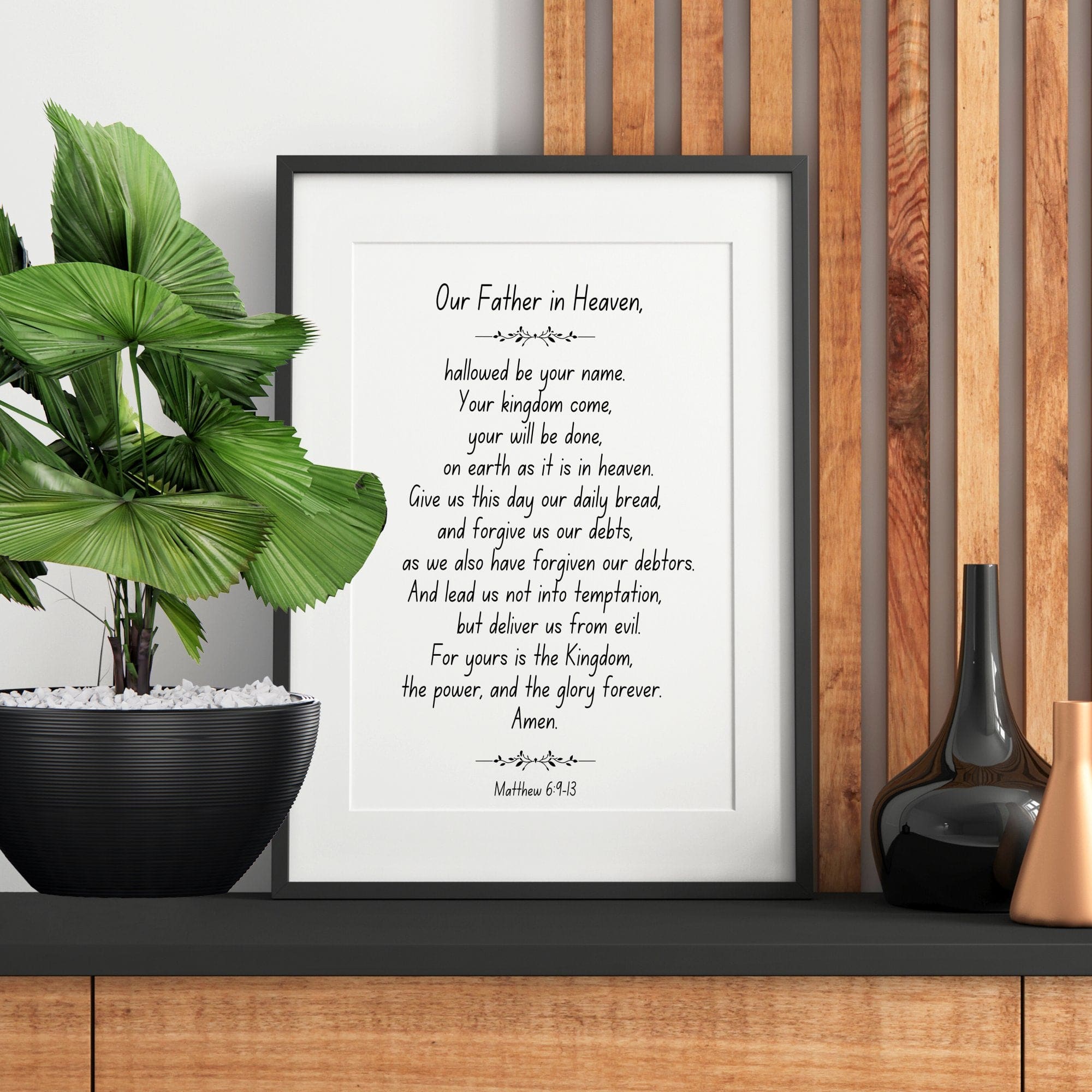 Wall Decor Giclee Poster Art Print - our Father in Heaven Inspirational Artwork