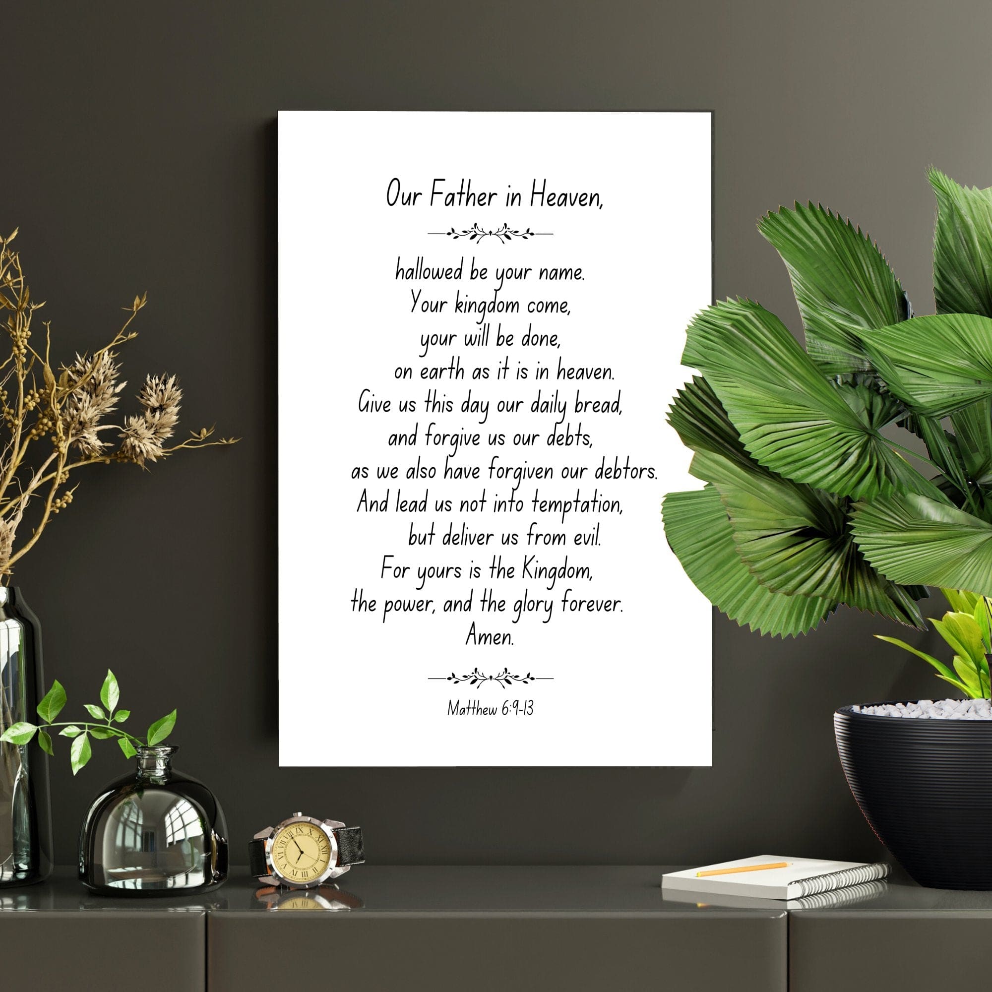 Wall Decor Giclee Poster Art Print - our Father in Heaven Inspirational Artwork
