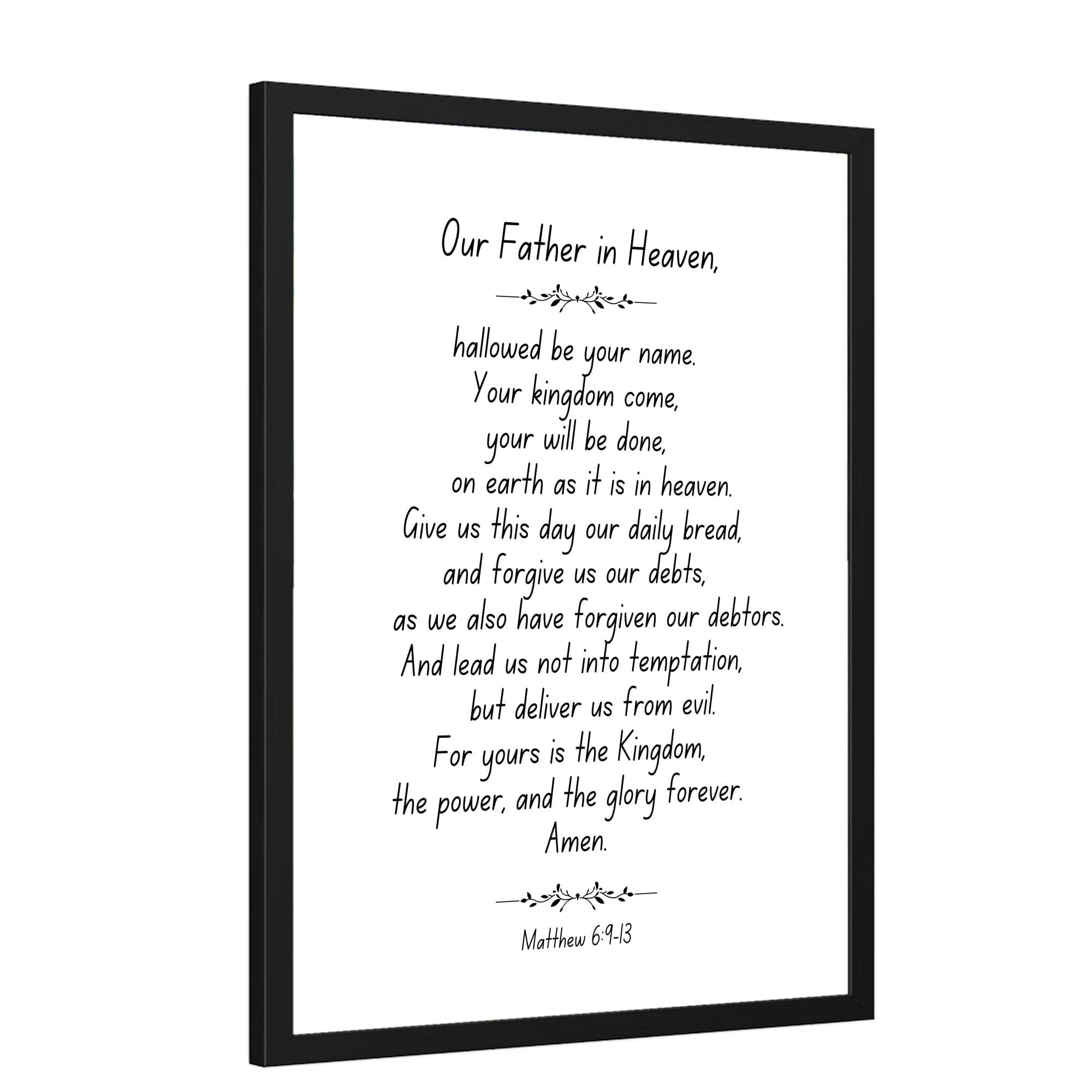Wall Decor Giclee Poster Art Print - our Father in Heaven Inspirational Artwork