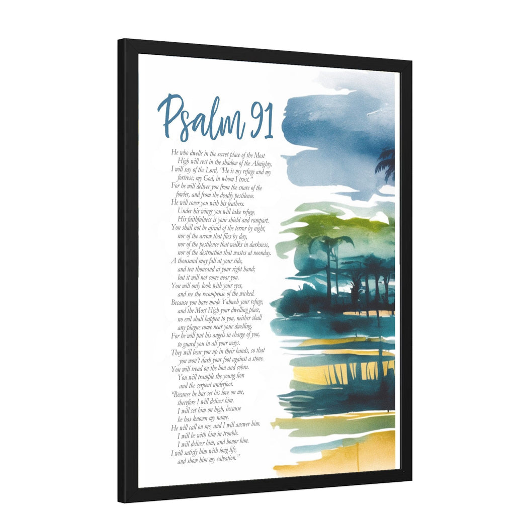 Wall Decor Giclee Poster Art Print - Psalm 91 Inspiration