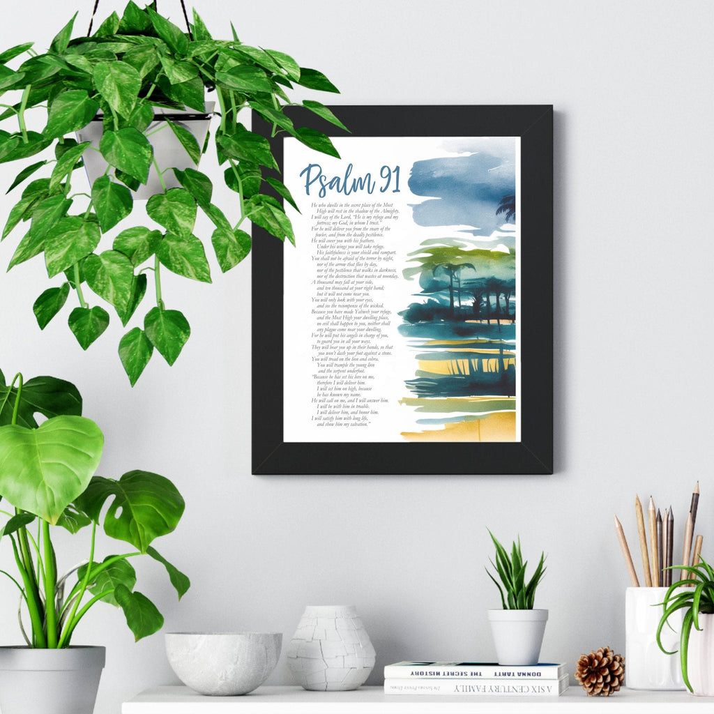 Wall Decor Giclee Poster Art Print - Psalm 91 Inspiration