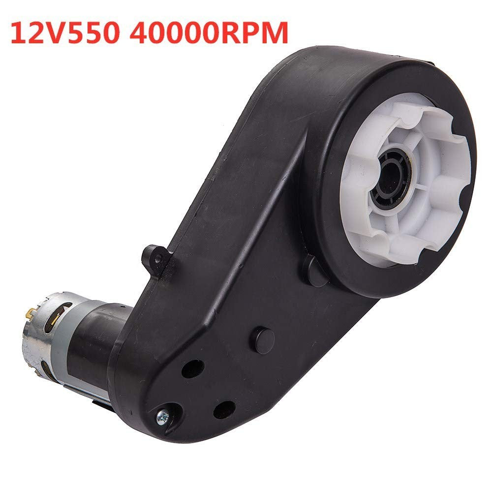 12V 550 High Torque DC Motor with 40000RPM Gearbox for Kids Ride-On Cars
