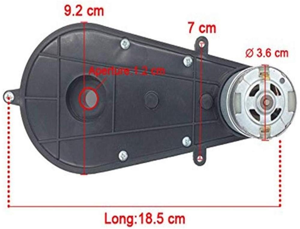 24V High Torque 30000RPM DC Gearbox Motor for Kids Ride-On Vehicles