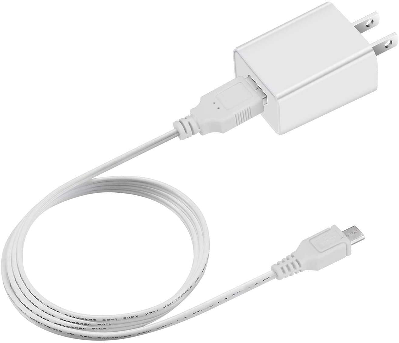 Charger Set with Power Cord for Kids Tablets 7"-10" Compatible with V8-2, V9-3, K101 Models