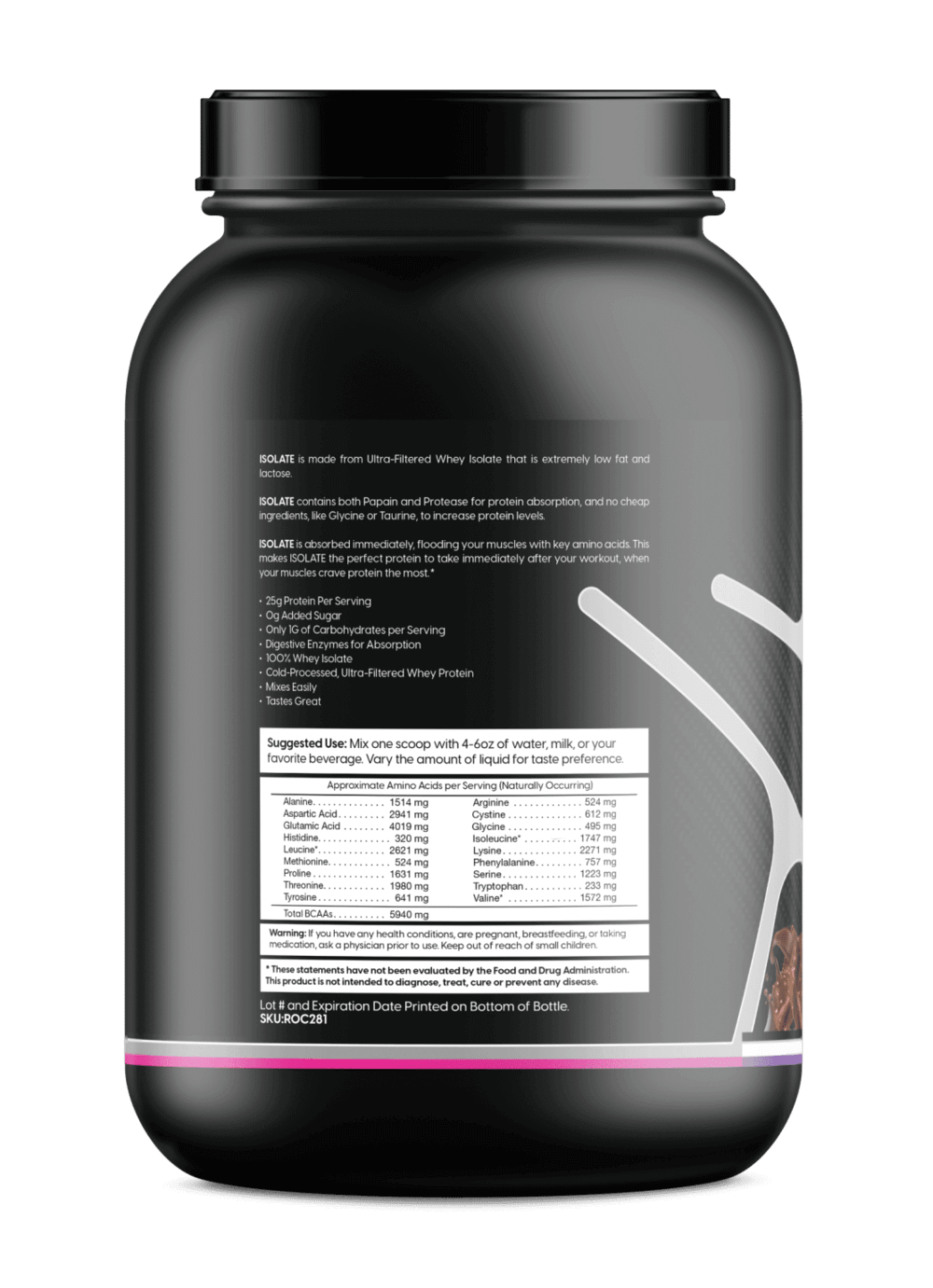Whey Isolate Protein Chocolate 2LB | 25g Protein, Zero Sugar | ONE ZTRIKE by ZNETICS